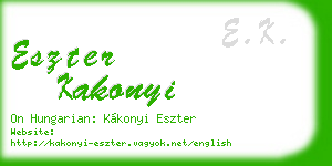 eszter kakonyi business card